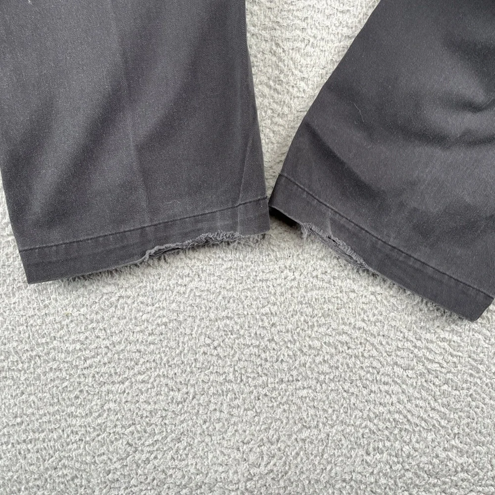 Polo Ralph Lauren Pants Mens 36 Black Andrew Pant Pleated Chino Cotton Frayed